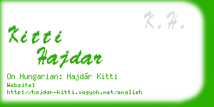 kitti hajdar business card